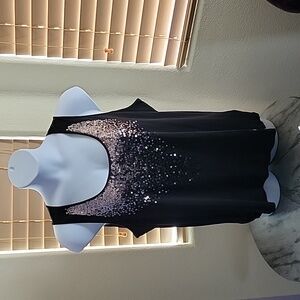 Apt.9 black sequined tank top size 2X